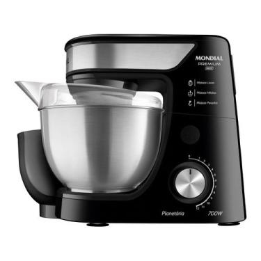 Imagem de Batedeira Planetária Mondial BP-02P-B-TI Preto/Inox 700W 220V, Preto e