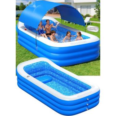 Imagem de Piscina Inflável WaveHaven 280x160x51 cm com Toldo