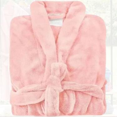 Imagem de Roupão Manga Longa Microfibra Camesa GG, Rosa