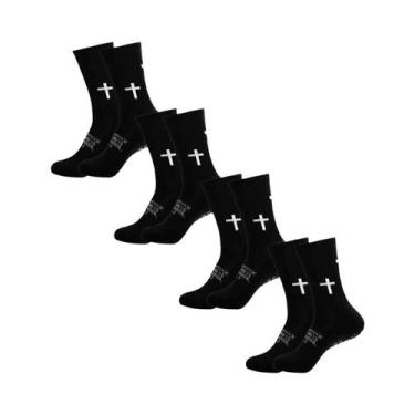 Imagem de Meias Esportivas Unissex Antiderrapantes E Respiráveis, 4 Pares Para F