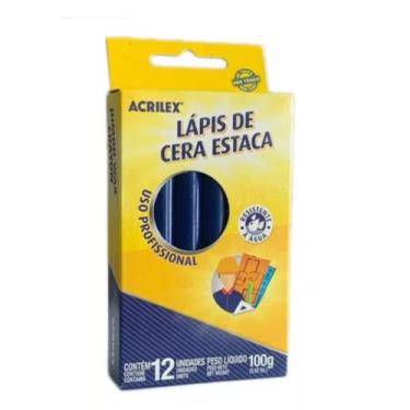 Imagem de Giz de cera estaca cx/12 - Acrilex, Preto