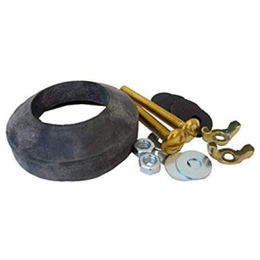 Imagem de LASCO Kit de parafusos para tanque de vaso sanitário 04-3805 com parafusos de latão, arruelas de borracha e metal, porcas sextavadas e asas e vedação TXB embutida W-210