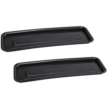 Imagem de Kit 2 Prato Para Vasos De Flor Floreira Jardineira Retangular 41cm - AMZ