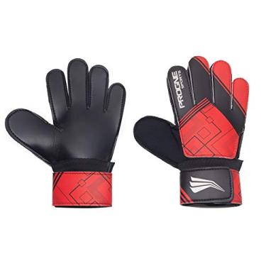 Imagem de PROGNE SPORTS 1052, Luva Goleiro Meninos, Preto/Vermelho (Black/Red), G
