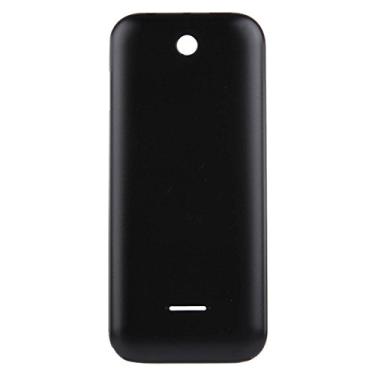 Imagem de JIJIAO Peças de reposição de reparo de plástico de cor sólida capa traseira para Nokia 225 (preto) peças (cor preta)
