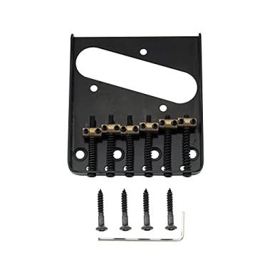 Imagem de Musiclily Pro 10.8mm Vintage Ponte Telecaster 6 Carrinhos Latão para Guitarra Squier e Import tipo Tele, Preta