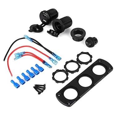 Imagem de Carregador de carro, soquete de isqueiro seguro, com LED azul para iates eletrônicos de carro de veículos