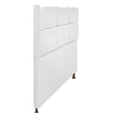 Imagem de Cabeceira Damares 90 Cm Solteiro Com Botonê Suede Branco
