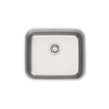 Imagem de Cuba de Embutir Tramontina Dora 40 BL R6 em Aço Inox Acetinado com Válvula 4 1/2`` 40x34 cm Tramontina