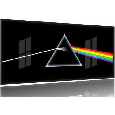 Imagem de Quadro Decorativo Logo Pink Floyd 130x60 Moldura Preta 2x2