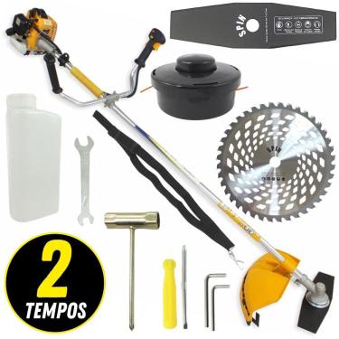 Imagem de KIT Roçadeira Profissional Vulcan VR260H 2T 26CC 0,9HP Lâmina 2 Pontas + Faca Circular Extra De Videa NS05 40 Dentes Furo 1" (25MM)255 X1,25X2,0