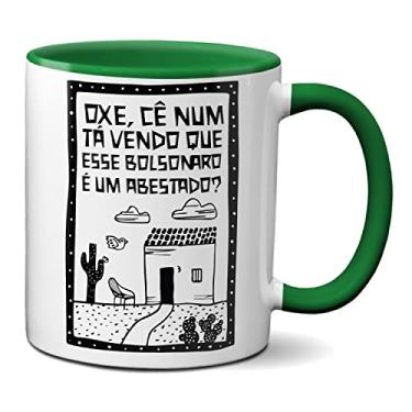Imagem de Caneca Oxe Cê Num Tá Vendo Que Esse B0lsonaro É Um Abestado? (Verde)