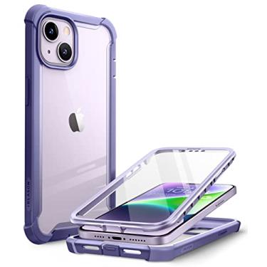 Imagem de Capa i-Blason Ares para iPhone 14 Plus de 6,7 polegadas (versão 2022), capa protetora transparente robusta de camada dupla com protetor de tela embutido (Roxo)