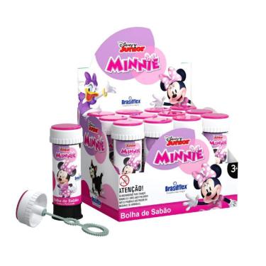 Imagem de Bolha De Sabão Minnie Mouse Disney 12u Lembrancinha C/ Jogo
