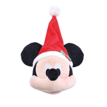 Imagem de Pelúcia Enfeite Cabeça Mickey Com Gorro 20x27x20cm 1105287