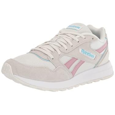 Imagem de Reebok Tênis feminino Gl1000, Branco/lilás infundido/prata metálico, 10