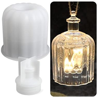 Imagem de Molde de lâmpada de resina, moldes de luz de resina moldes de silicone para resina epóxi moldes de luz com pingente de resina DIY Cristais Artesanato de casamento Decoração de resina residencial
