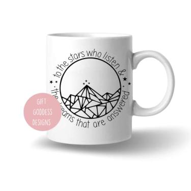 Imagem de Caneca de café A Court of Thorns and Roses- Presente para amiga, namorada, filha, colega de trabalho (branca 325 ml, feita exclusivamente para produtos da Woodlands)