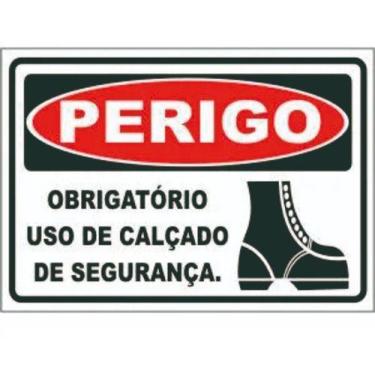 Imagem de Placa De Sinalização Obrigatório Uso De Calçado De Segurança - Afonso
