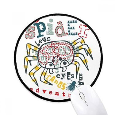 Imagem de DIYthinker Discover World Spider Adventure Padrão Mouse Pad Desktop Office Tapete Redondo para Computador