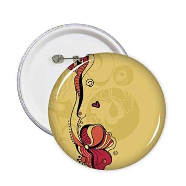 Imagem de Flores plantas coloridas arte grão pinos crachá botão emblema acessório decoração 5 peças