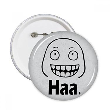 Imagem de Giggle Preto Bonito Chat Padrão Feliz Pinos Redondos Emblema Botão Decoração Acessório 5 peças