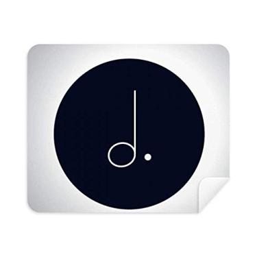 Imagem de DIYthinker Limpador de tela White Music pontilhado Mim Black pano de limpeza 2 peças tecido de camurça