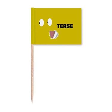 Imagem de Amarelo Naughty Emoção Lol Tease Palito Bandeiras Marcador Topper Decoração de Festa