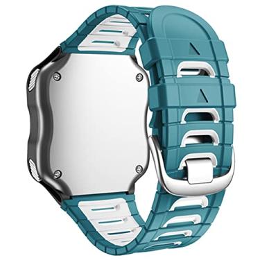 Imagem de HAZELS Pulseira de relógio de silicone para Garmin Forerunner 920XT pulseira corrida ciclo de natação treinamento pulseira de relógio esportivo (cor: azul verde)