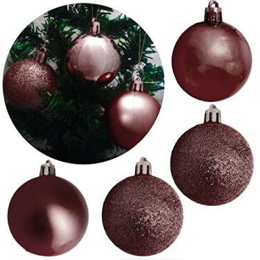 Imagem de Bola de Natal Kit Vinho Misto 6cm - 9 Und.