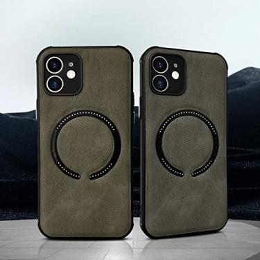 Imagem de Capa traseira em PU de luxo para iPhone 14 13 Pro Max 12 Mini 11 Xr X Xs 7 8 Plus se 2020 Capa de couro comercial para telefone, cinza (apenas 1), para iphone XR