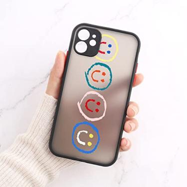 Imagem de Capa de telefone com rosto sorridente para iPhone 13 11 12 Pro Max Xr X Xs Max 12 Mini 7 8 6s Plus SE 2020 Proteção de lente de câmera Capa rígida para PC, U141, Para 7 Plus 8 Plus