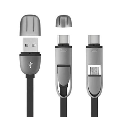 Imagem de Cabo Multilaser 2 Em 1 Tyce E Micro Usb 1,5M Preto - WI350