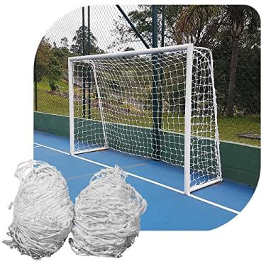 Imagem de Par de Rede para Trave de Gol Futsal Fio 6 Nylon Futebol de Salão