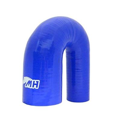 Imagem de Mangote em Silicone Redutor Tipo U Curva 180º graus 3" para 2" polegadas (76mm para 51mm) - Azul