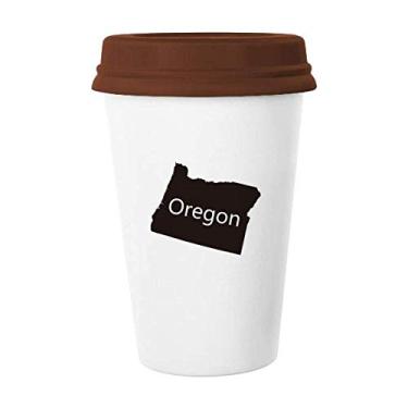 Imagem de Oregon – Caneca de cerâmica com mapa dos Estados Unidos da América