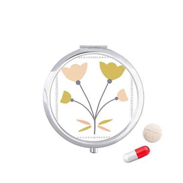 Imagem de Caixa de comprimidos de arte abstrata de quatro rosas para guardar remédios