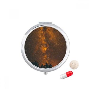 Imagem de Porta-comprimidos de névoa de céu escuro laranja caixa de armazenamento de medicamentos dispensador de recipiente