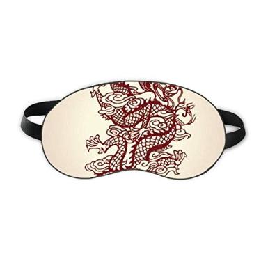 Imagem de Protetor de olhos para dormir com dragão chinês e retrato de animal