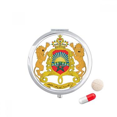 Imagem de Porta-comprimidos com emblema nacional da África do Marrocos, porta-remédios