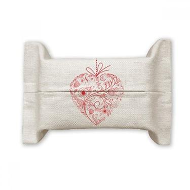 Imagem de Bolsa de linho de algodão para lenços faciais com flores Vines Dia dos Namorados