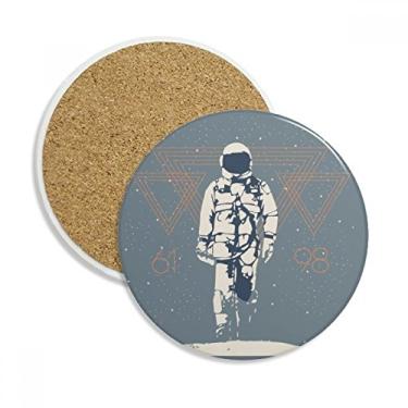Imagem de Caneca de porta-copos Universo e Alienígena com proteção de mesa, pedra absorvente