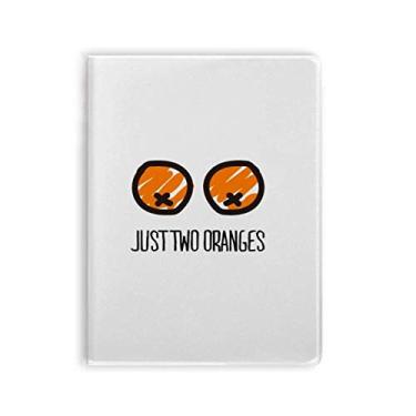 Imagem de Caderno laranja divertido desenho Just Oranges capa de goma Diário capa macia Diário
