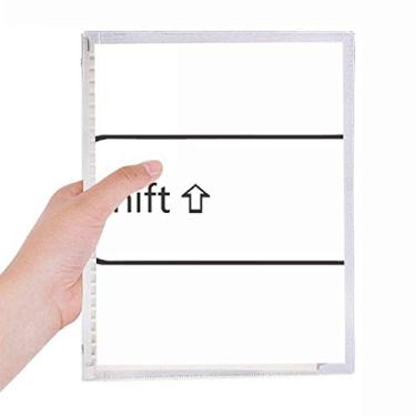 Imagem de Caderno com símbolos de teclado, caderno, folhas soltas, diário recarregável, papelaria