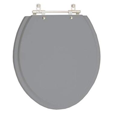 Imagem de Assento Sanitario Poliester com Amortecedor Parati Cinza Cromo para Vaso Logasa