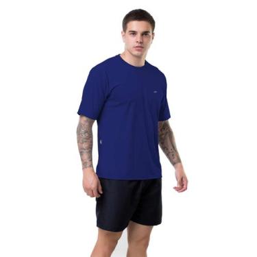 Imagem de Camiseta Masculina Treinos Esporte Dry Da Elite Azul Marinho