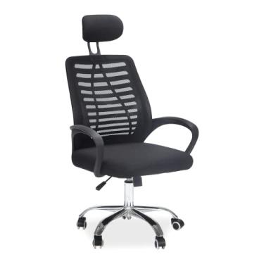 Imagem de ELG OCH03 - Cadeira de Escritório Grow com Ajuste de Altura, Revestimento Mesh e Apoio de Braços Preta