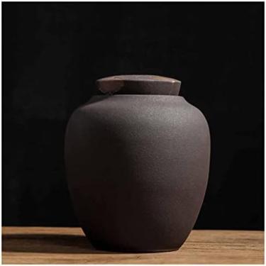 Imagem de Grande Urna De Cremação Para Animais De Estimação Cinzas, Estilo Retro Capacidade De Água 2L Urnas Funerárias Adequadas Para Cães Grandes Como Golden Retrievers 16x16x19cm,Cinza,Hilarious123