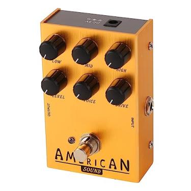 Imagem de Pedal de Acionamento de Efeitos de Guitarra Elétrica, Tamanho Adequado, Liga de Alumínio, Estrutura Estável, Pedal de Guitarra Overdrive Com 4 Pads para Produção Musical (AN 34 Ouro)