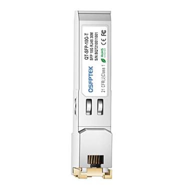 Imagem de QSFPTEK Módulo De Cobre SFP RJ45, 10/100/1000Base-T Gigabit SFP Para RJ45 Transceptor Mini-Gbic Uf-RJ45-1G, Mikrotik, Supermicro Alcance 100M -1 Pacote Para Ubiquiti 1 Pacote